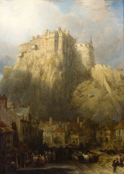 Edinburgh by og slot af David Roberts