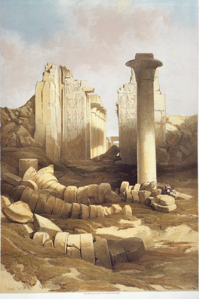 Egypten, søjlehal i Karnak-templet, af David Roberts af David Roberts