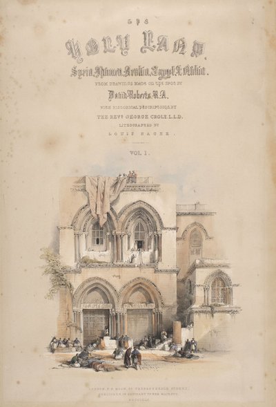Indgangen til Den Hellige Gravs Kirke, Jerusalem af David Roberts