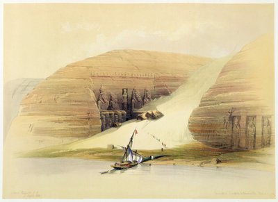 Udgravet tempel i Abu Simbel, Nubien, Egypten, c1845 af David Roberts