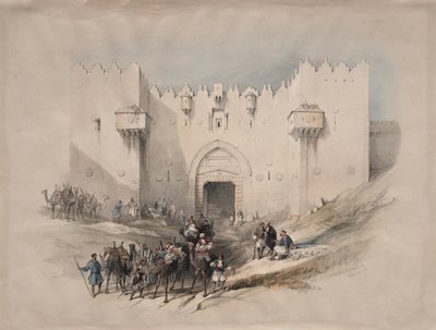 Damaskus port, Jerusalem af David Roberts