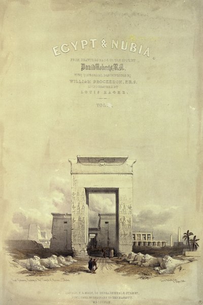 Great Gateway, der fører til Karnak-templet, titelblad til 