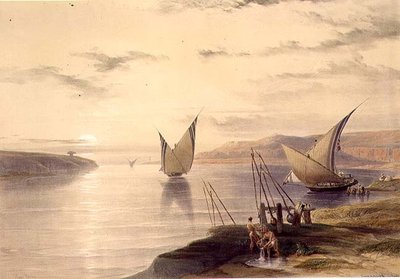 Hager Setsilis, fra "Egypt and Nubia", Vol.1 (litho) af David Roberts