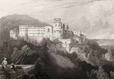 Heidelberg Slot, Heidelberg, indgraveret af J.T.Willmore i 