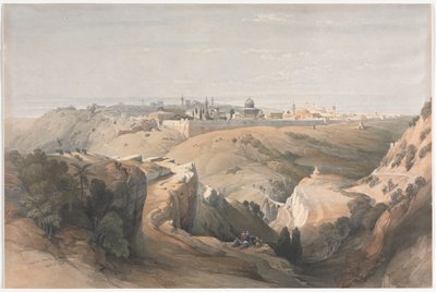 Jerusalem fra Oliebjerget af David Roberts