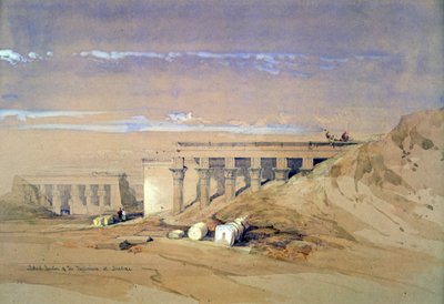 Sidebillede af templet kaldet Typhonaeum i Dendera, Egypten, 1800-tallet af David Roberts