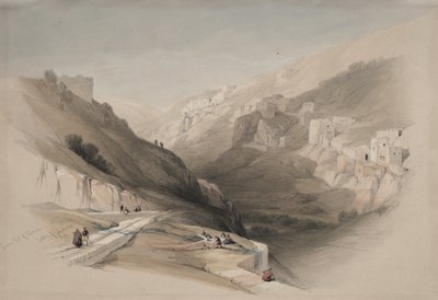 Den nedre Siloam-dam, Josafats dal af David Roberts