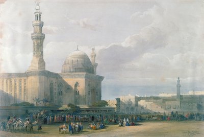 Sultan Hasans moske fra den store plads i Rumeyleh, Kairo, fra Egypten og Nubien, bind 3 af David Roberts