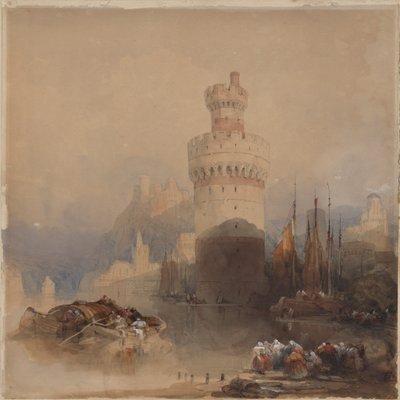 Oberwesel ved Rhinen af David Roberts