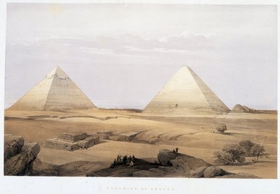 Pyramids of Geezeh - i "The Holy Land", London 1849 af David Roberts