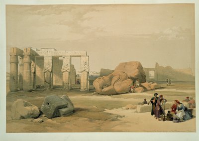 Rester af den store kolos i Theben af David Roberts