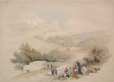 Ruinerne af St. John Sabaste-kirken, 1839. af David Roberts