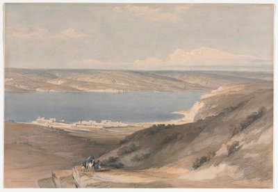 Genesaret Sø ved Genezareth med udsigt mod Bashan, 1839. af David Roberts