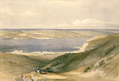 Genesaret Sø eller Genezareth, med udsigt mod Bashan, 21. april 1839, plade 36 fra bind I af 