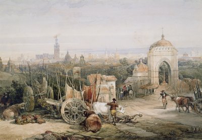 Sevilla fra Cruz del Campo af David Roberts