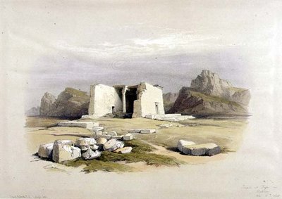 Templet i Taffah i Nubien, fra "Egypt and Nubia", bind 1 (litografi) af David Roberts