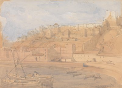 Alcazaba set fra Mole, Málaga af David Roberts