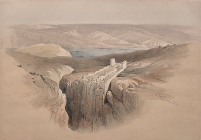 Det Døde Hav ser mod Moab, 1839. af David Roberts
