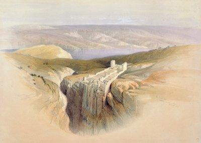 Det Døde Hav ser mod Moab, 4. april 1839, plade 50 fra bind II af 