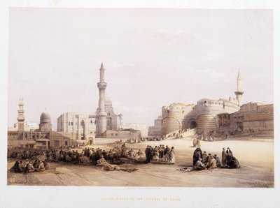 Indgangen til Kairos citadell (Cairo) - i "" Det hellige land"" af David Roberts, London 1849 af David Roberts