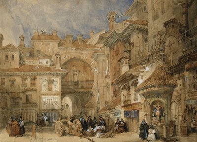 Porten til Viva Rambla, Granada, 1834 af David Roberts