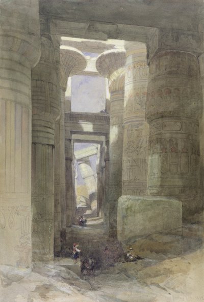Amon Karnaks store tempel, Hypostylehallen af David Roberts