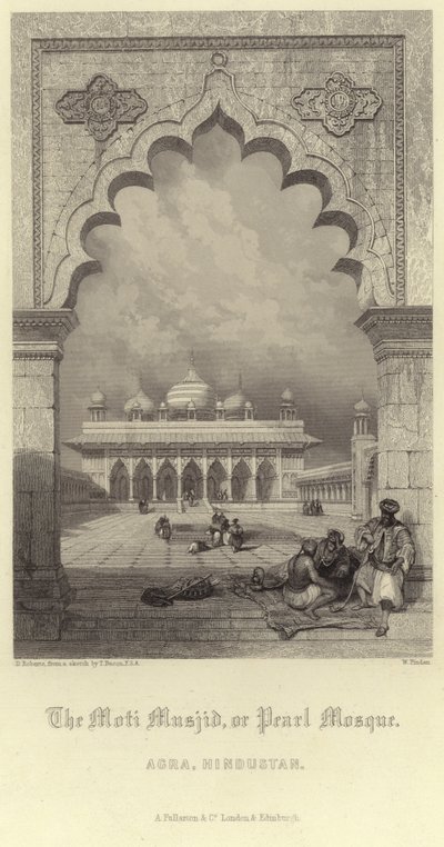 Moti Musjid i Agra af David Roberts