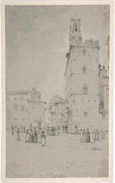 Palazzo dei Priori, Volterra af David Roberts