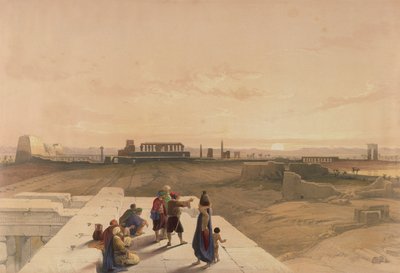 Ruinerne af Karnak fra Vesten, fra Egypten og Nubien, Vol.1 af David Roberts