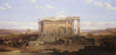 Ruinerne af det mindre tempel i Baalbeck, af David Roberts