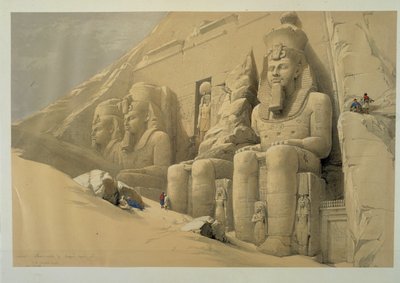 Det store tempel ved Abu Simbel af David Roberts