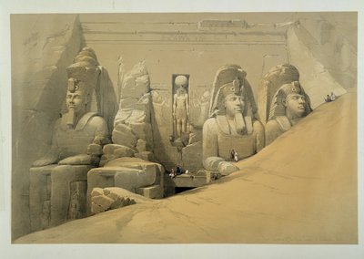 Det store tempel i Abu Simbel af David Roberts