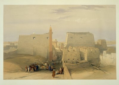Hovedindgangen til templet i Luxor af David Roberts