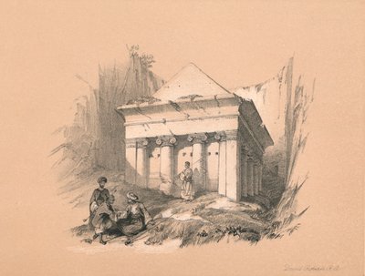 Zakarias grav, 1855 af David Roberts