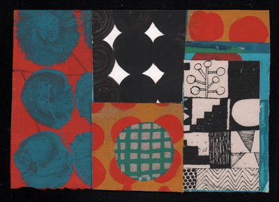 Atomic Constellation, 2023 (maali ja kollaasi) af David Shillinglaw