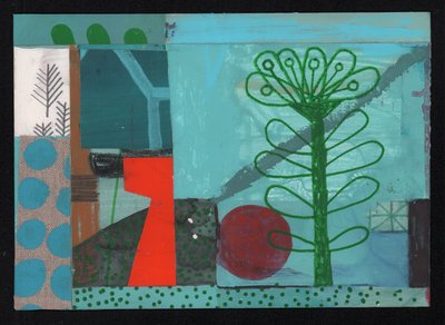 In Bloom In Bloom, 2023 (maling og collage) af David Shillinglaw