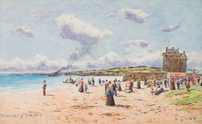 Broughty Castle (akvarel) af David Small