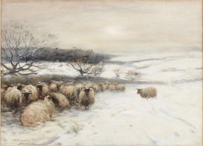 Vinter (akvarel på papir) af David T. Robertson