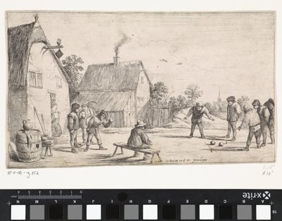 Landmænd spiller boule Open-air genrescener (serietitel) af David Teniers (II)