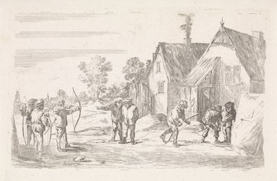 bueskytter Open-air genrescener (serietitel) af David Teniers (II)