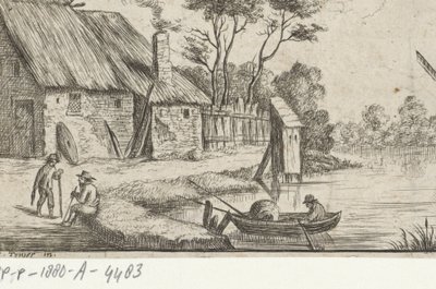 Landskab med gård og vand af David Teniers (II)