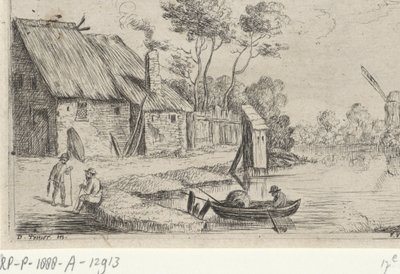 Landskab med gård og vand af David Teniers (II)