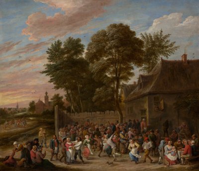 Bønder danser og fester, ca. 1660. af David Teniers II