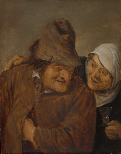 To bønder med et glas vin, ca. 1645. af David Teniers II