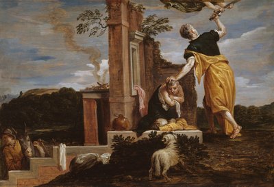 Abrahams ofring af Isak af David Teniers the Younger