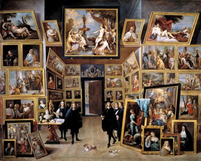 Ærkehertug Leopold Wilhelm i hans Galleri i Bruxelles, 1647-1651 af David Teniers the Younger