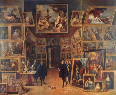 Ærkehertug Leopold Wilhelm af Habsburg (1614-1662) i sit kunstgalleri i Bruxelles af David Teniers the Younger