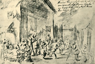 Country dans, midten af slutningen af det 17. århundrede, 1943. af David Teniers the Younger