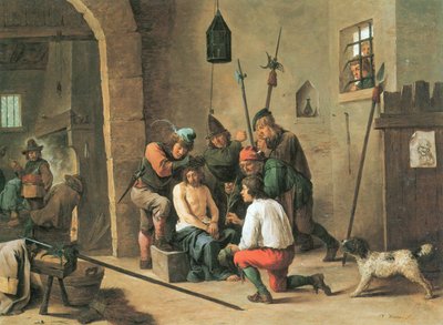 Hollandsk: Tornekronen Smertensmanden af David Teniers the Younger