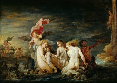 Hero and Leander: Leander fundet af Nereiderne, kopi af et maleri af Domenico Feti, 1650-56 af David Teniers the Younger